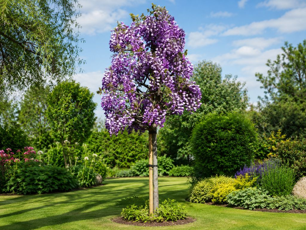 Vistéria vznešená Yokohama Fuji na 150-170 cm kmienku, výška 220-250 cm, kvetináč 30-35 l