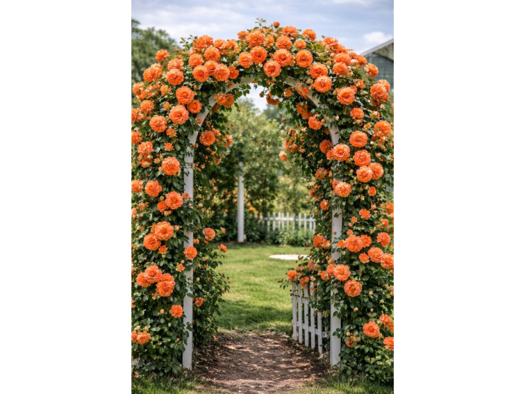 Ruža popínavá Orange Queen, výška 50-60 cm, kvetináč 1,5 l