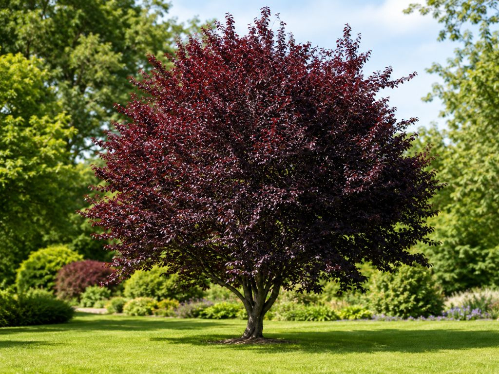 Okrasná slivka Pissardi, rozvetvená, výška 160-180 cm, kvetináč 10 l