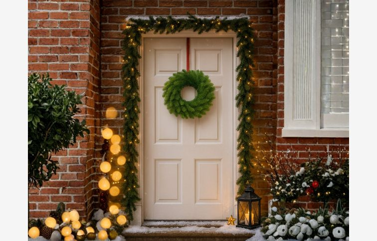 Veniec 3D zelený 36 cm