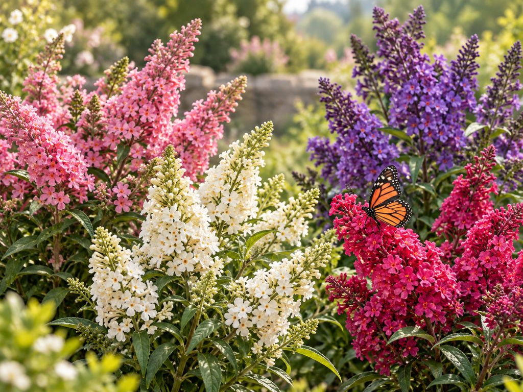 Budleja dávidová 'Butterfly Candy Little Mix' na kmienku, výška 50-70 cm, kvetináč 17 cm