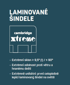Střešní krytina ŠINDEL asfaltový IKO 2.0 Cambridge Xtreme 2,17 m²