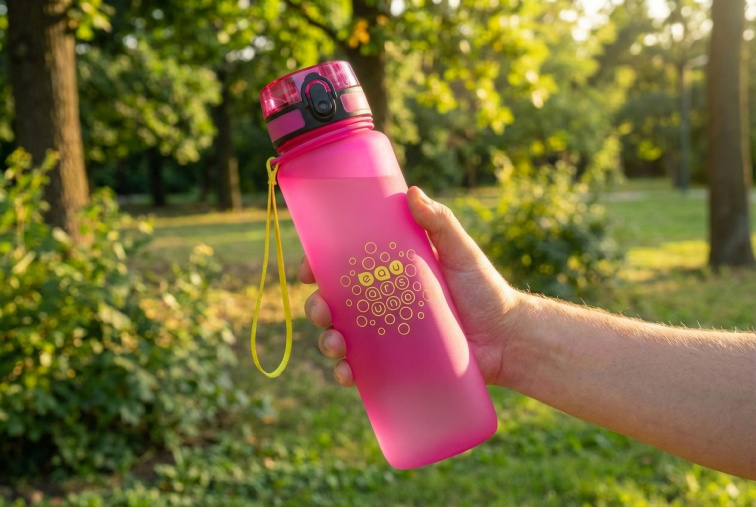 Láhev matná 800 ml tmavě růžová