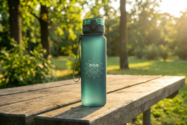 Láhev matná 800 ml zeleno-modrá