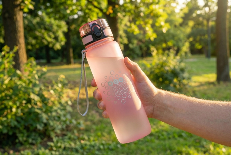 Láhev matná 600 ml růžová