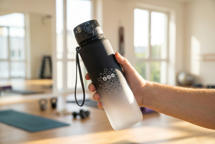 Láhev matná 1000 ml motivační černobílá