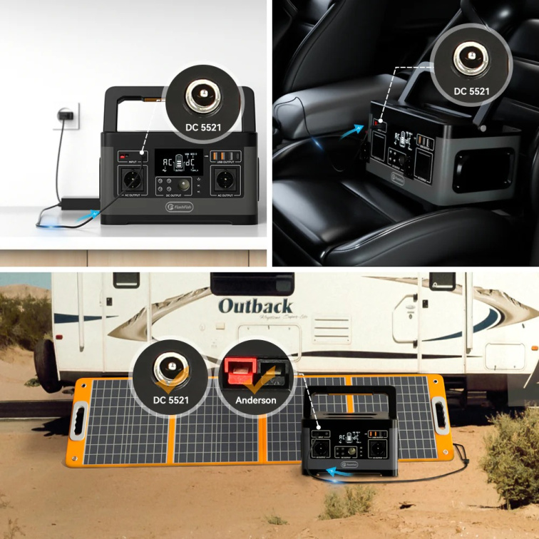 Přenosný záložní zdroj FlashFish P63 – 500W / 520Wh