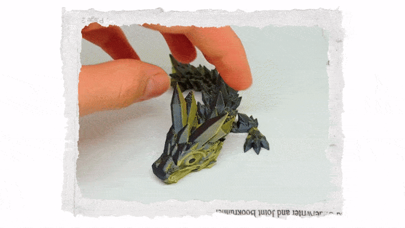 3D mládě krystalového draka dvounohého