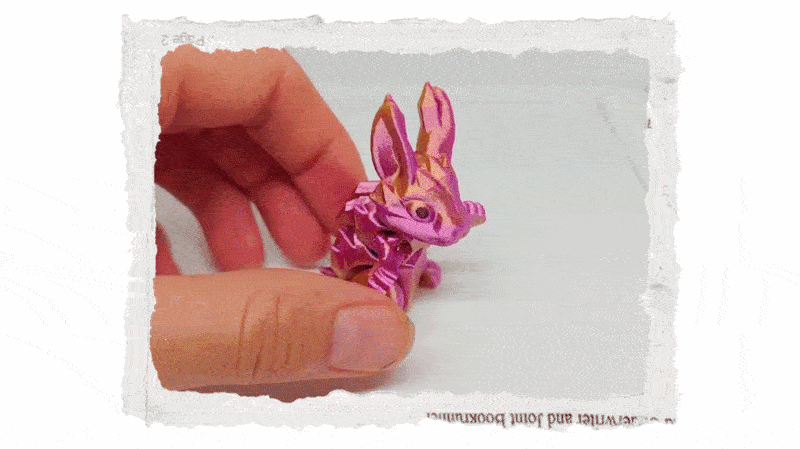 3D mini krystalový králík