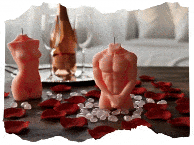 Nahá žena svíčka