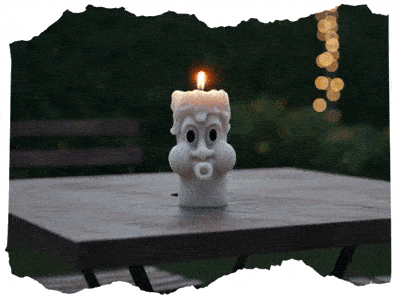 Svíčka s obličejem