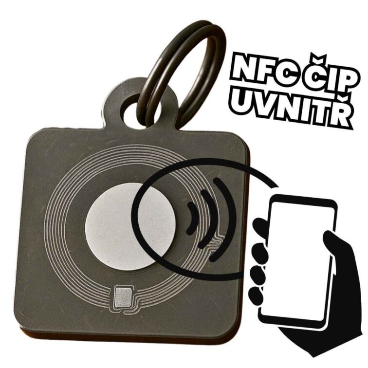 NFC Přívěsek s vlastním odkazem na sociální sítě