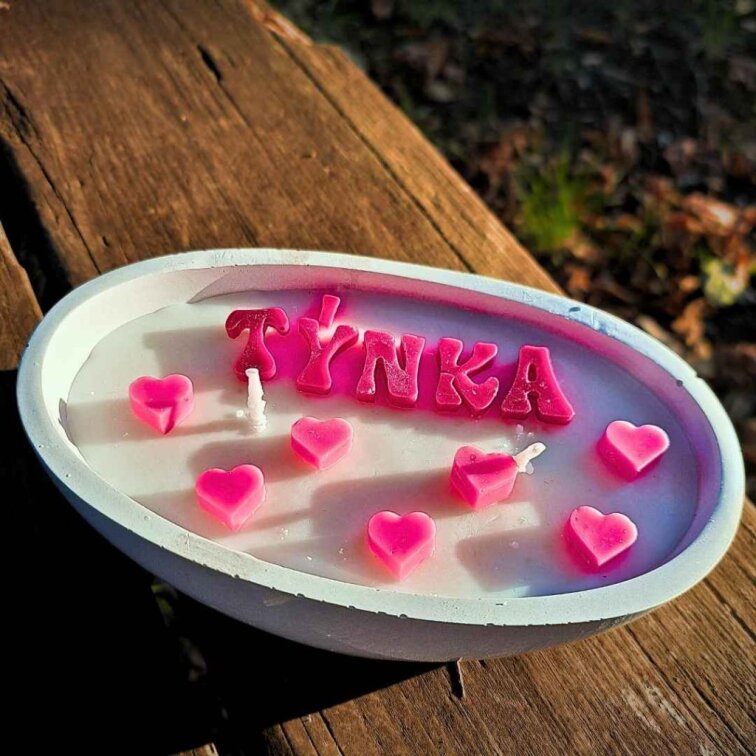 Svíčka na míru s jménem