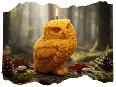 Sova Hedvika svíčka