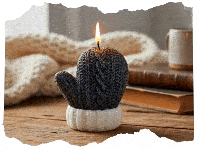 Pletená rukavice svíčka