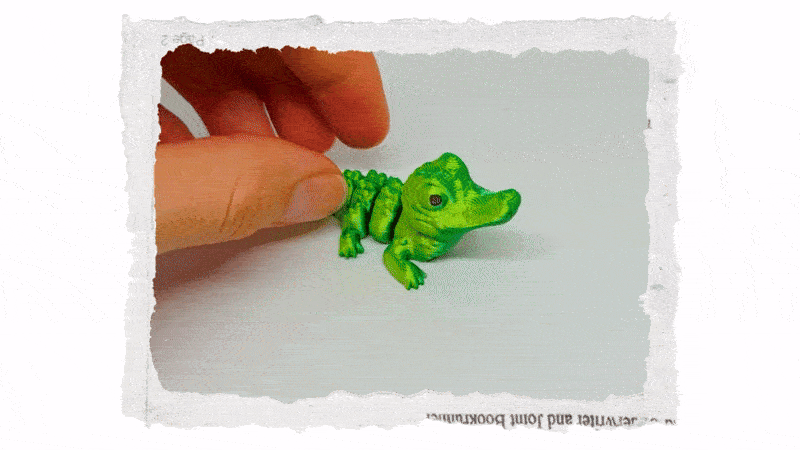 3D mini krokodýl