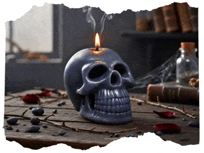 Hororová lebka svíčka