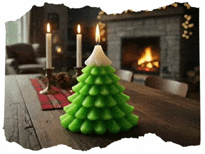 Sójová svíčka Stromeček s vůní skořice