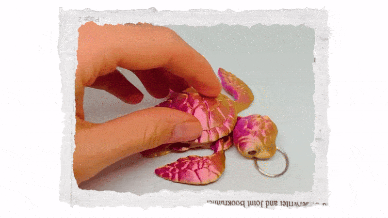 3D želva přívěšek