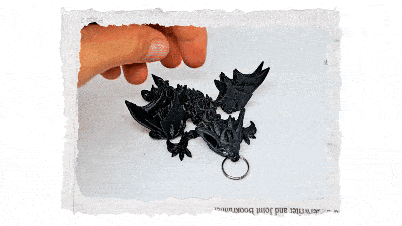 3D Netopýří drak přívěsek