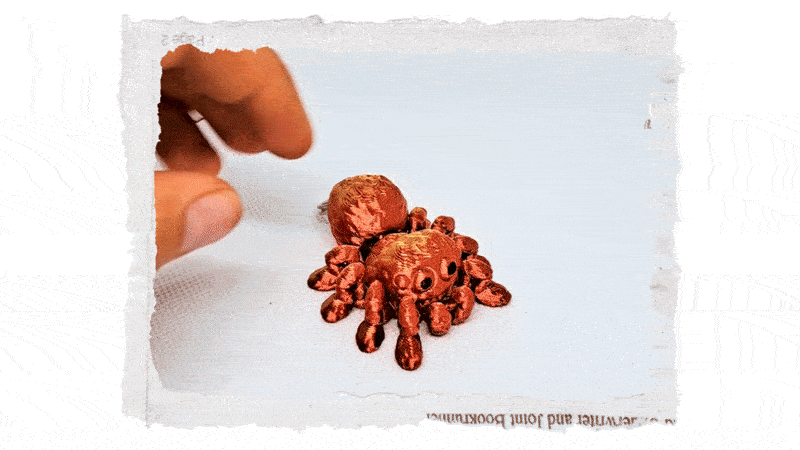 3D Chlupatý pavouček přívěsek