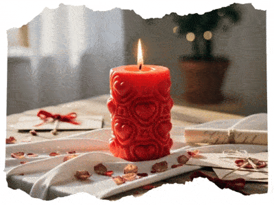 Valentýnská svíčka