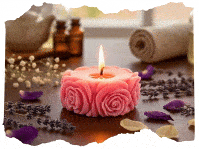 Kolečko z růží svíčka