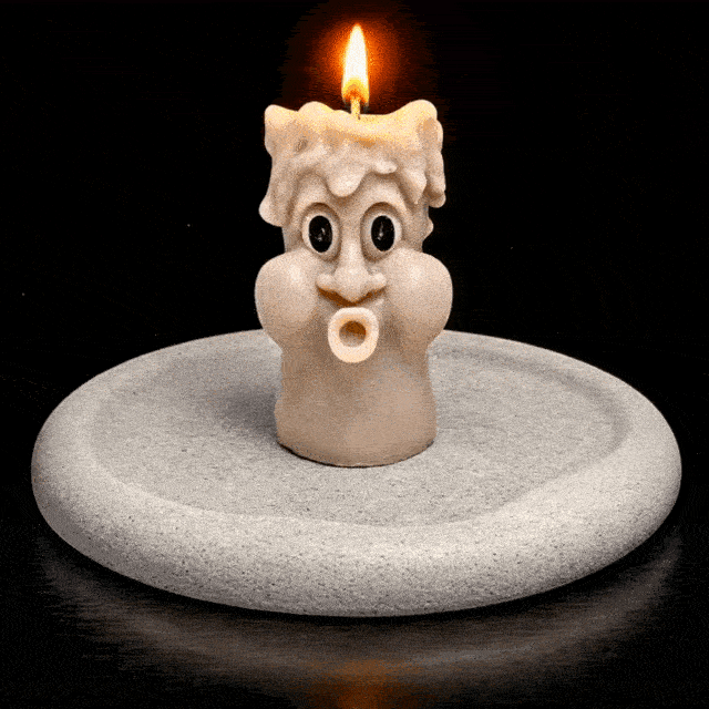 Betonový velký podtácek pod svíčku