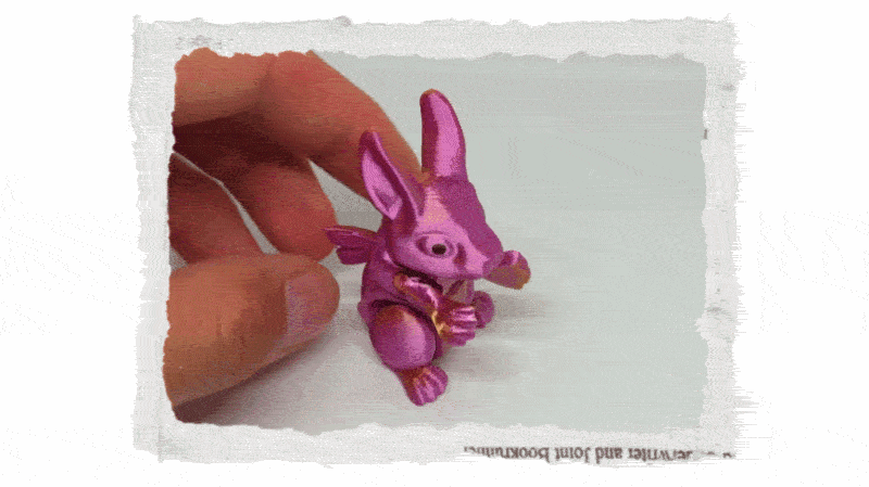 3D mini králík s křídly