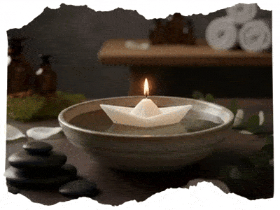 Plovoucí loď svíčka