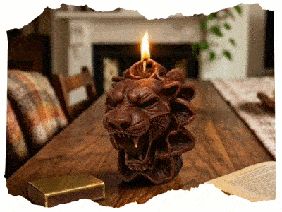 Lví majestát svíčka