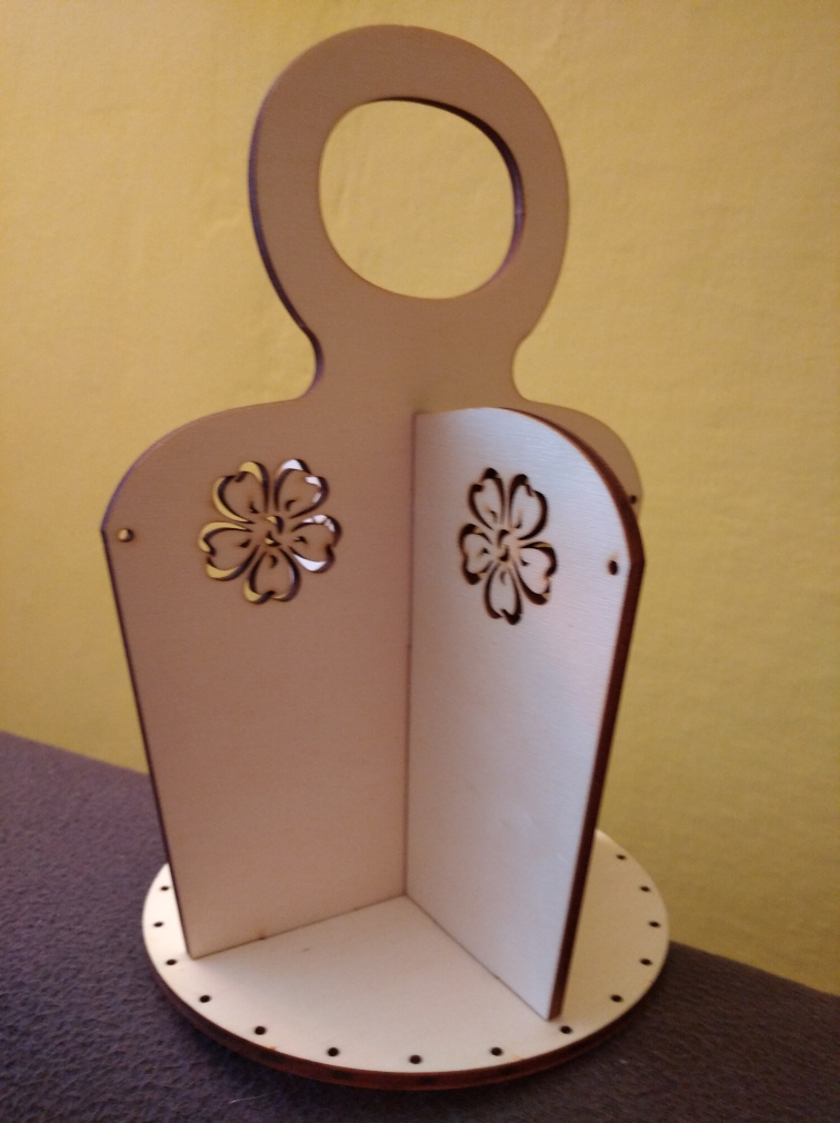 Košík na příbory-modrá páska