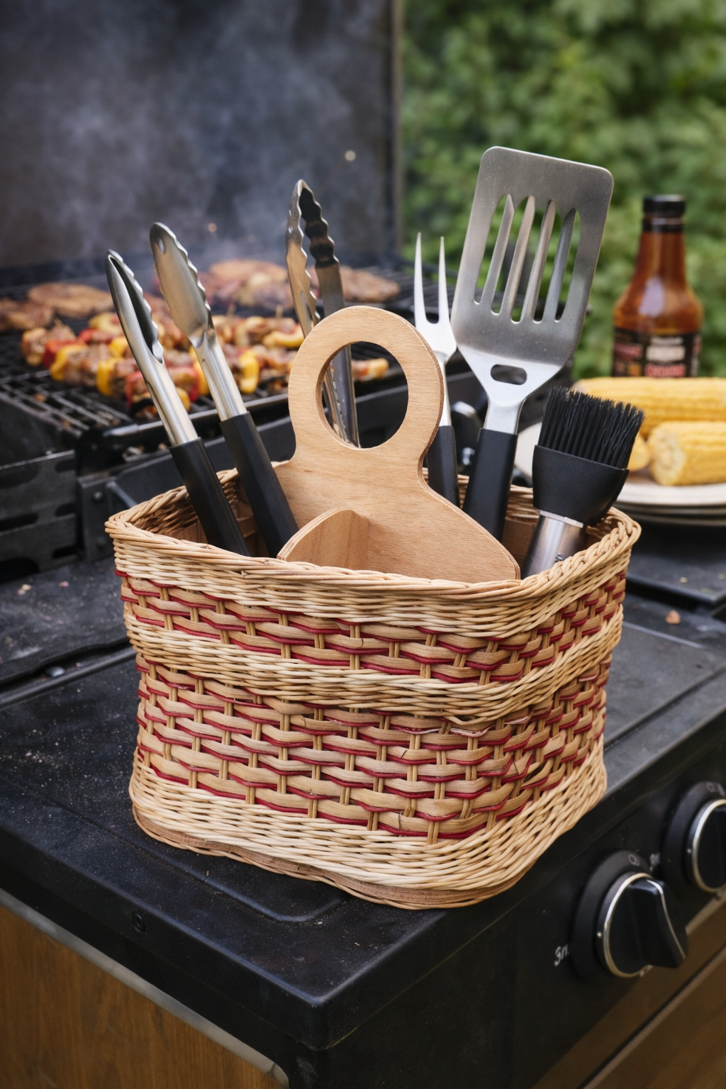 Maxi příborník s uchem – ručně pletený