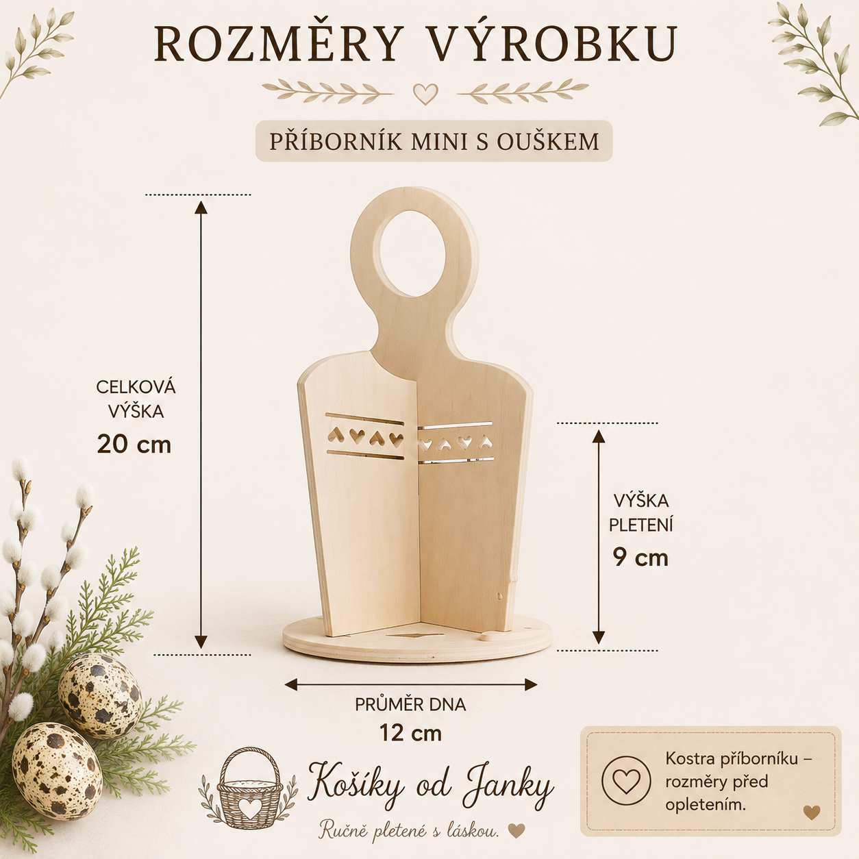 Příborník s tyčkou-modrá páska
