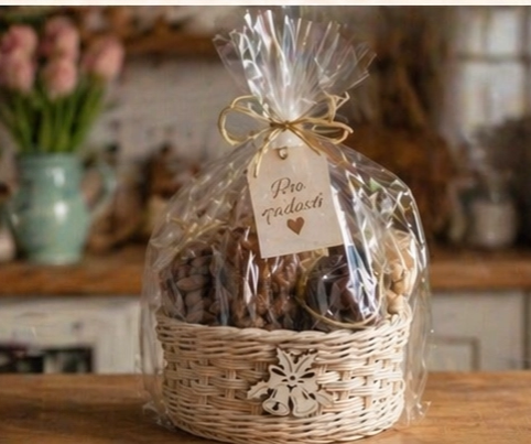 Košík s přírodním provázkem