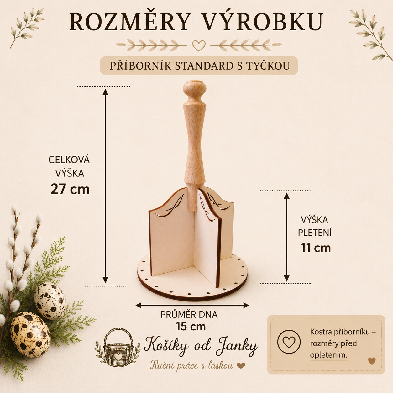 Příborník s tyčkou-modrá páska