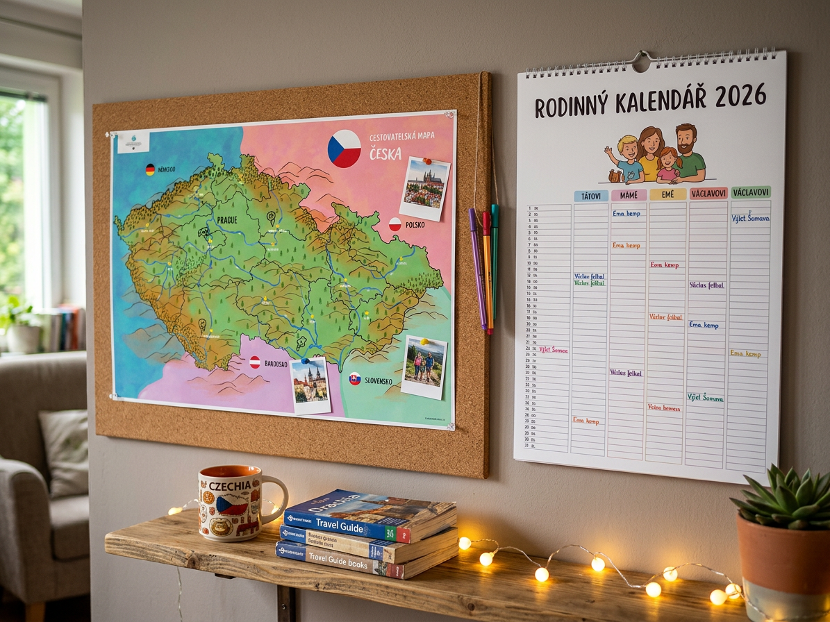 Mapa ke kalendáři 2026 a samolepkám