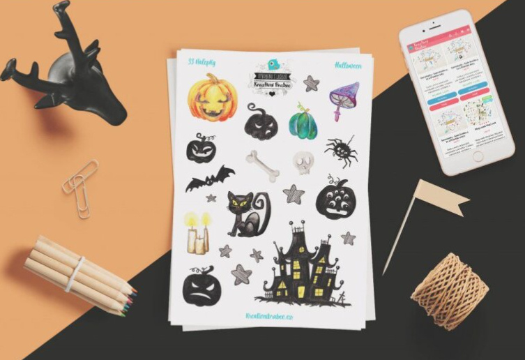 Samolepky - Sada Halloween 2 ks