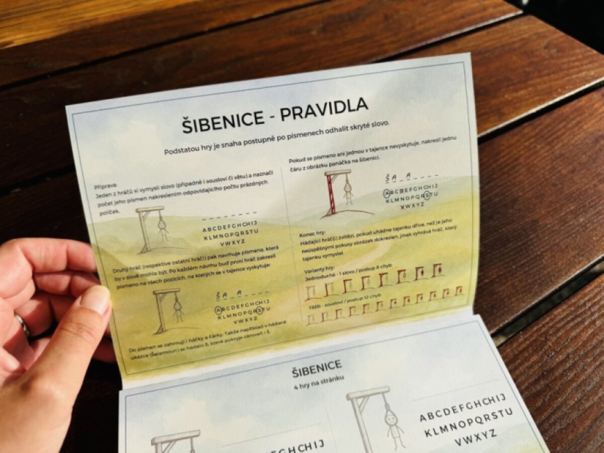 Papírová hra - Šibenice A4 velký blok