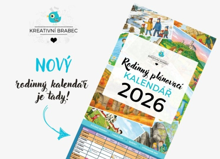 Rodinný plánovací kalendář 2026 velký nástěnný