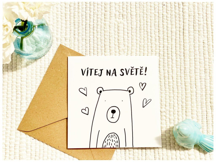 Přáníčko k narození miminka: malý dárek, který zůstane v albu – Kreativní Brabec