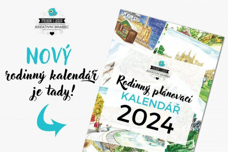 Rodinný plánovací kalendář 2024 velký nástěnný