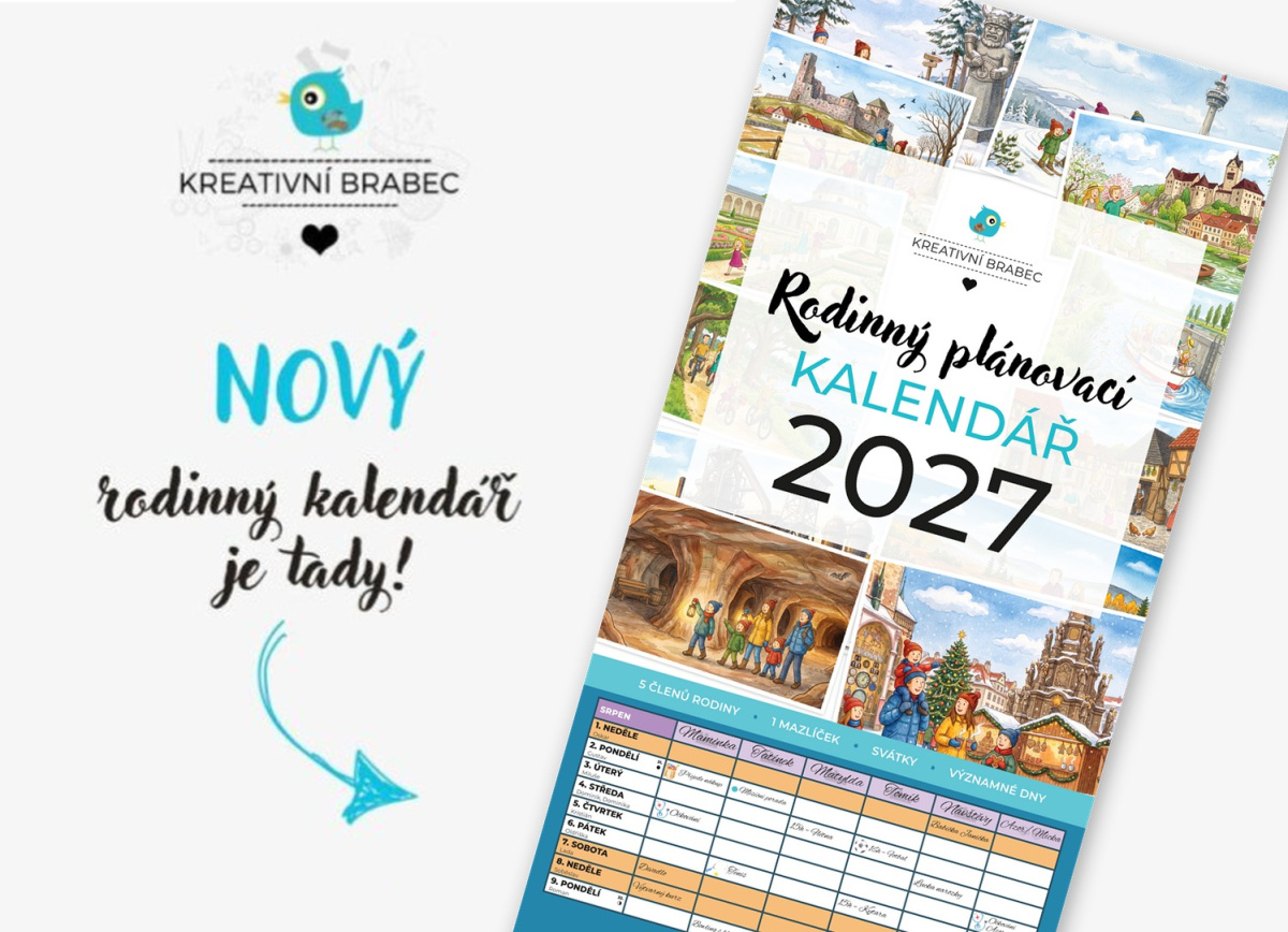 Rodinný plánovací kalendář 2027 velký nástěnný