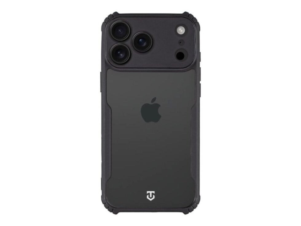 Tactical Quantum Stealth kryt pre iPhone 17 Pro Max, číry/čierny
