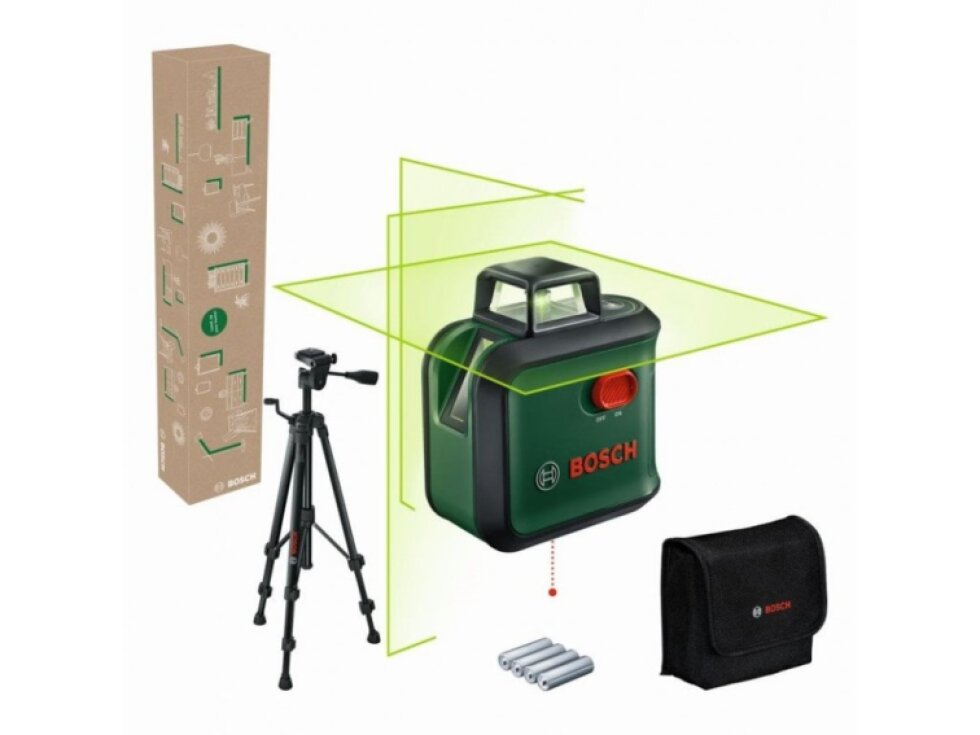 BOSCH PLL 360-1G: 360° Zelený Laser & Statív