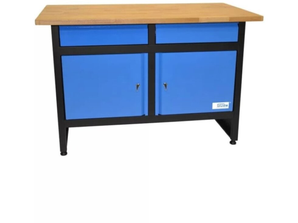 GÜDE GW 2/2 Dielenský Stôl s Úložiskami a Pevnou Konštrukciou