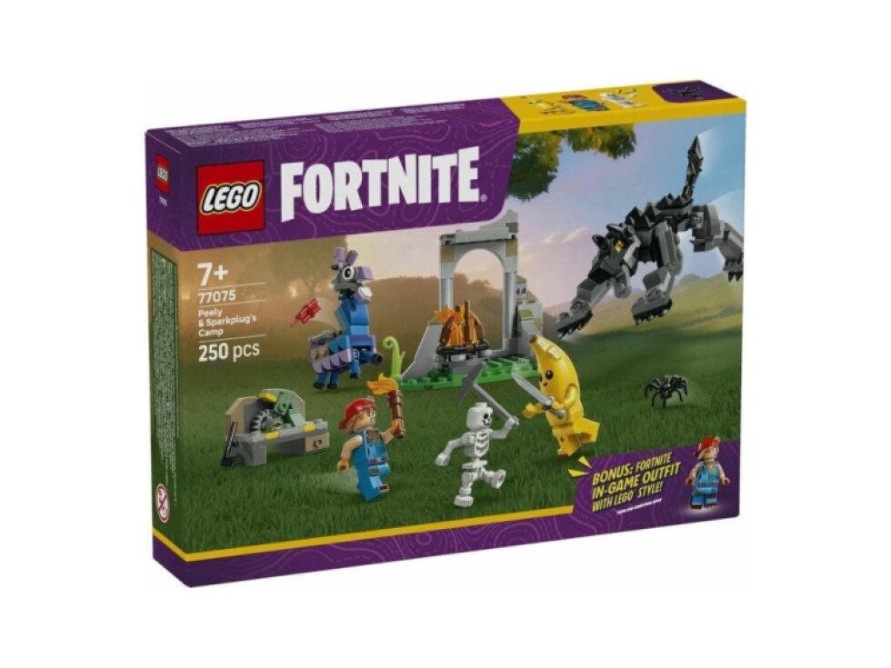 LEGO® Fortnite® Peely a Sparkplug a jejich tábořiště 77075