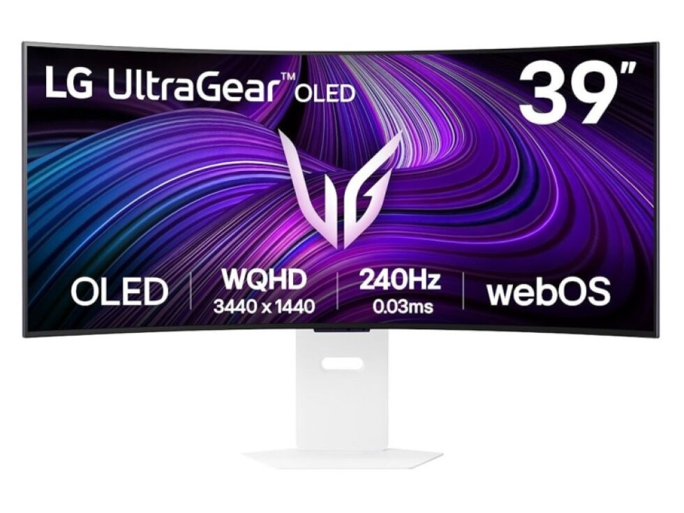 39" LG UltraGear 39GX90SA-W s webOS, prohnutý