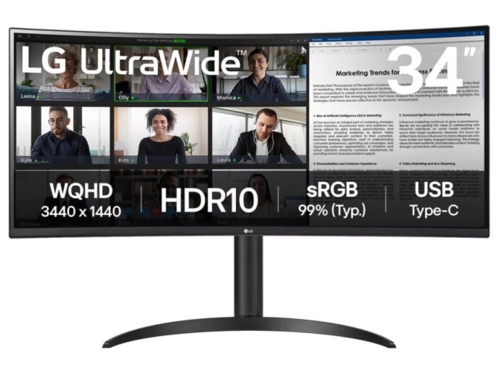 34" monitor LG 34WR55QK-B