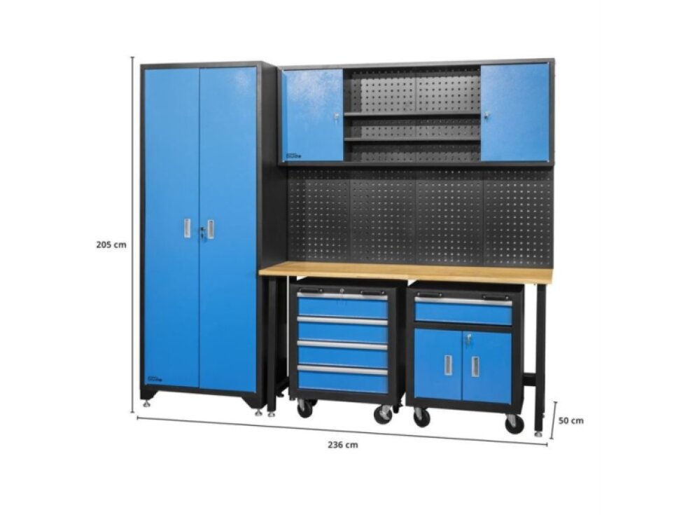 GÜDE GWS 6-dielny dielenský nábytok s uzamykateľnými prvkami